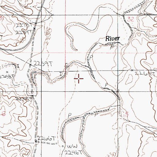 Topographic Map of Duck Creek, MT