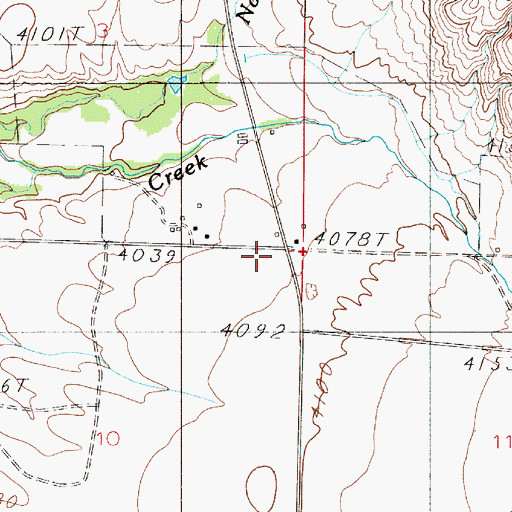 Topographic Map of Duck Creek School (historical), MT
