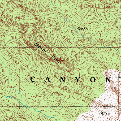 Topographic Map of Marion Point, AZ