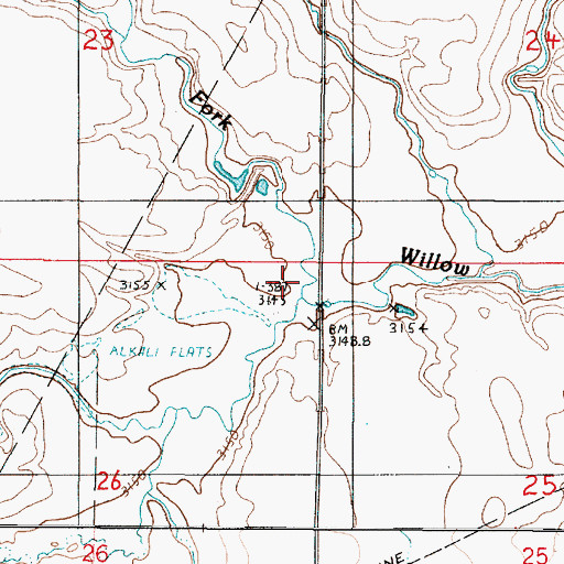 Topographic Map of Dunkirk Coulee, MT