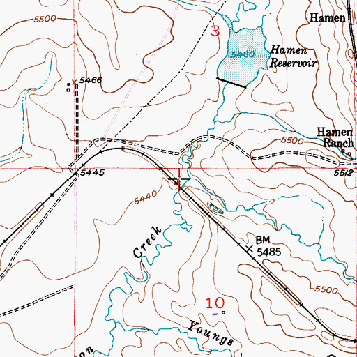 Topographic Map of Durst Creek, MT