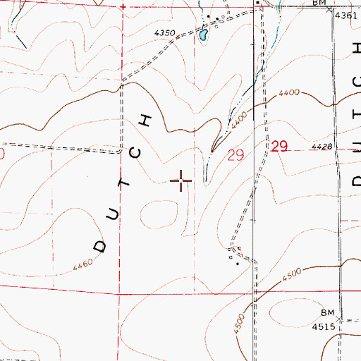 Topographic Map of Dutch Bench, MT