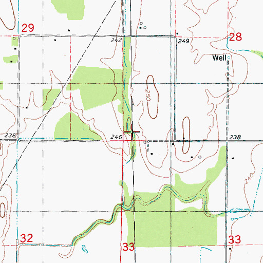 Topographic Map of Gunner Slough, AR