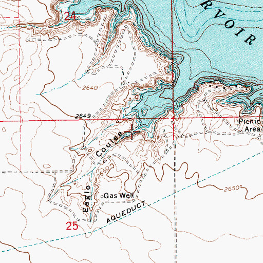 Topographic Map of Eagle Coulee, MT