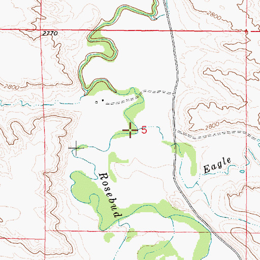 Topographic Map of Eagle Creek, MT