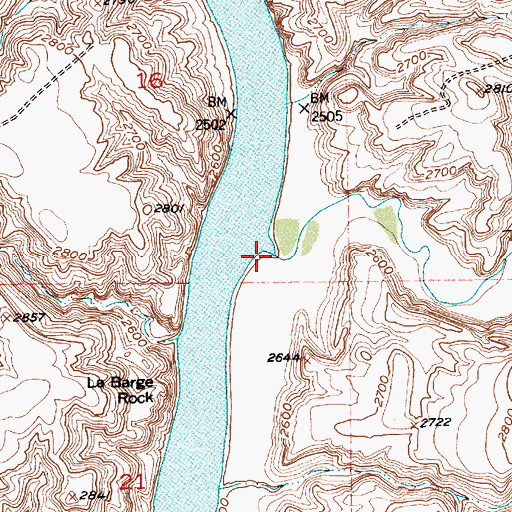 Topographic Map of Eagle Creek, MT