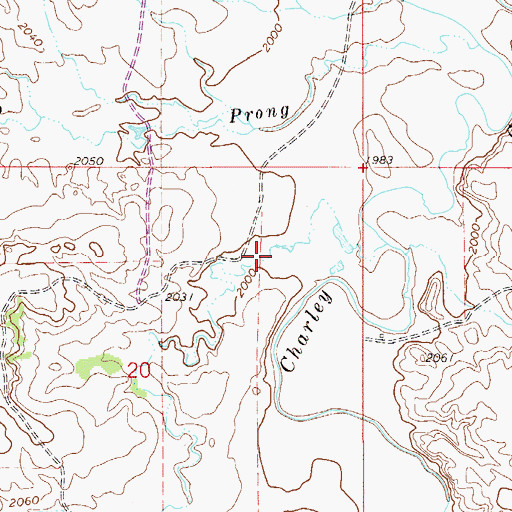 Topographic Map of Eagles Nest Coulee, MT
