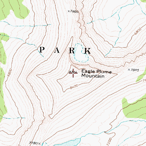 Topographic Map of Eagle Plume Mountain, MT
