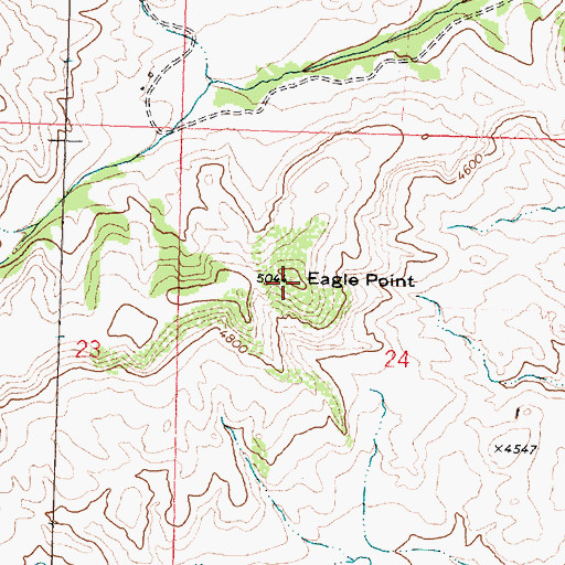 Topographic Map of Eagle Point, MT