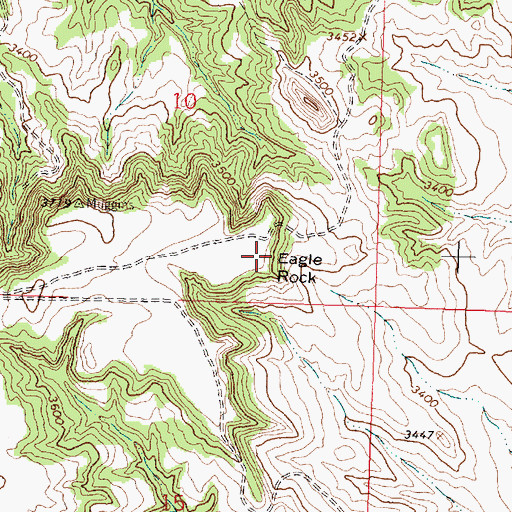 Topographic Map of Eagle Rock, MT