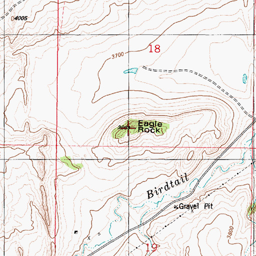 Topographic Map of Eagle Rock, MT