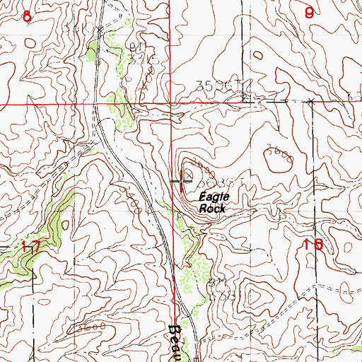 Topographic Map of Eagle Rock, MT