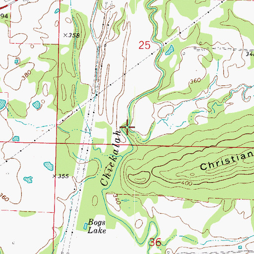 Topographic Map of Gwin River, AR