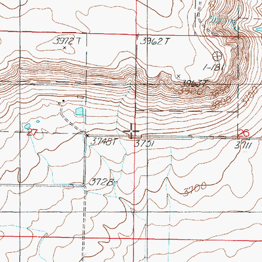 Topographic Map of Earhart School (historical), MT