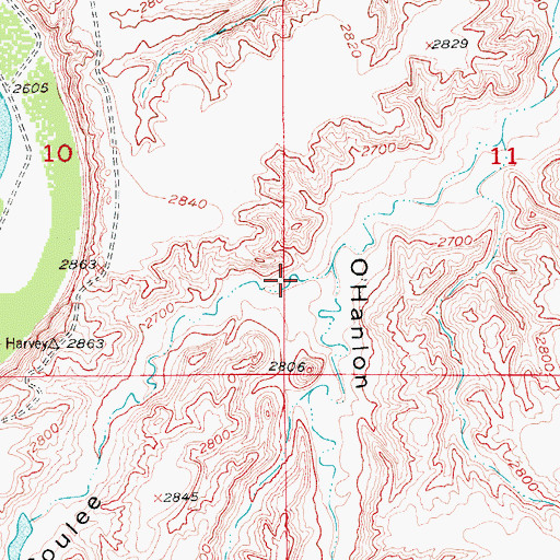 Topographic Map of Early Coulee, MT