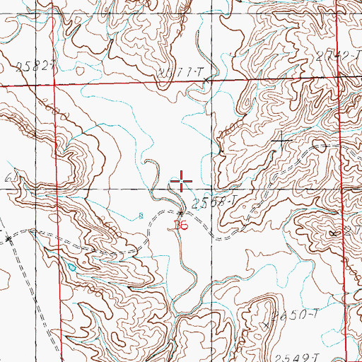 Topographic Map of East Branch Thirtymile Creek, MT