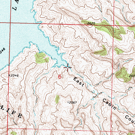 Topographic Map of East Cabin Coulee, MT