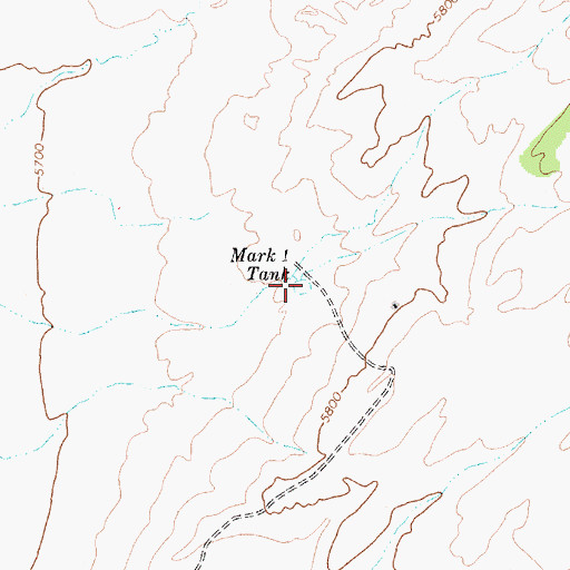 Topographic Map of Mark One Tank, AZ