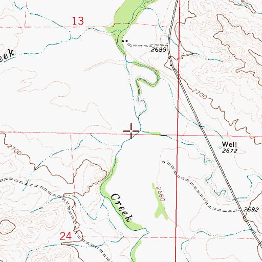 Topographic Map of East Cottonwood Creek, MT