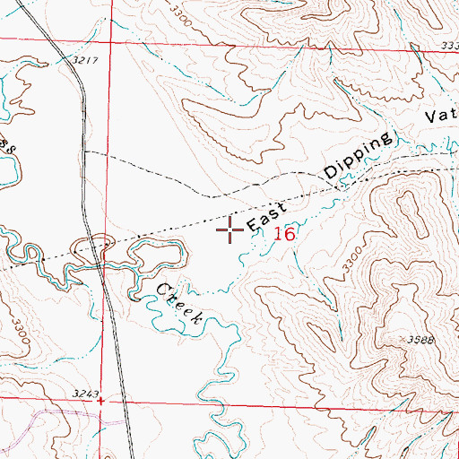 Topographic Map of East Dipping Vat Coulee, MT