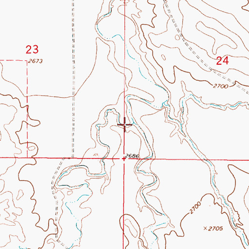 Topographic Map of East Duck Creek, MT
