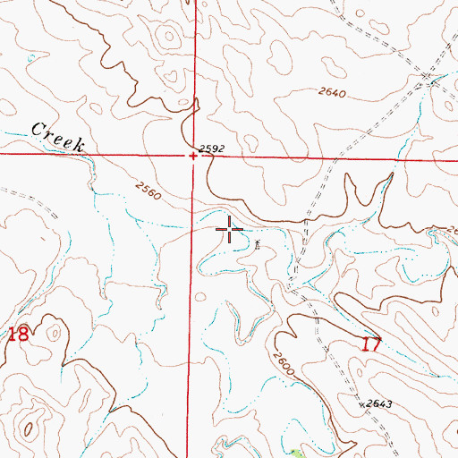 Topographic Map of East Fork Ash Creek, MT