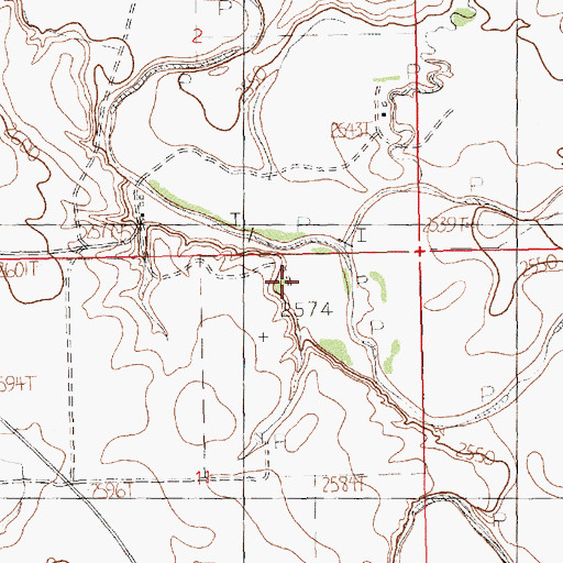 Topographic Map of East Fork Battle Creek, MT