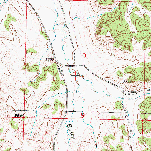 Topographic Map of East Fork Busby Creek, MT