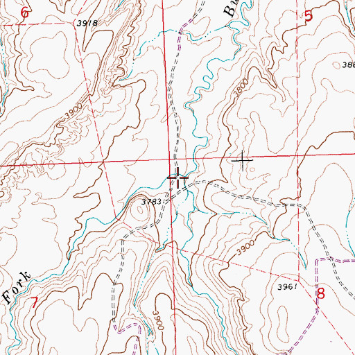Topographic Map of East Fork Buster Creek, MT