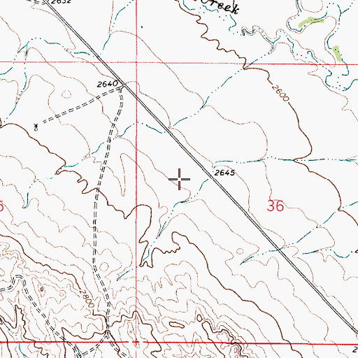 Topographic Map of East Fork Cedar Creek, MT