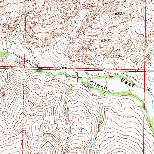 Topographic Map of East Fork Clark Canyon, MT
