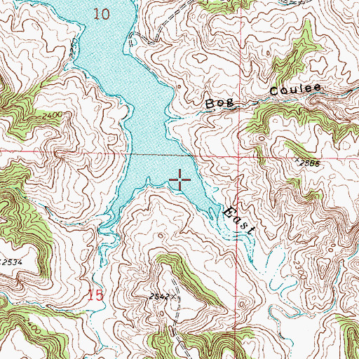 Topographic Map of East Fork Crooked Creek, MT