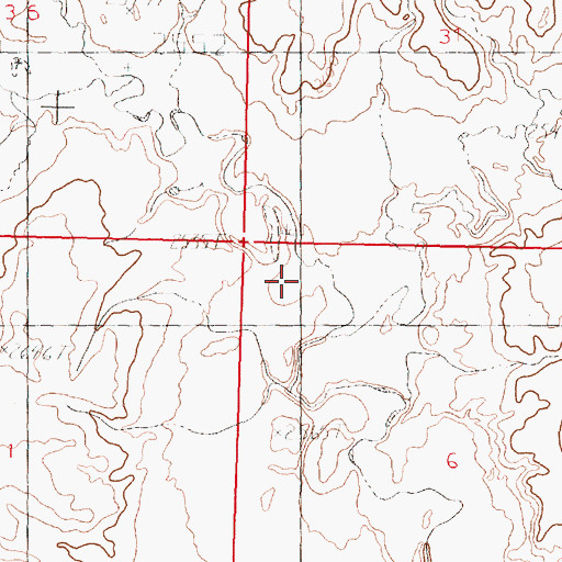 Topographic Map of East Fork Crow Creek, MT