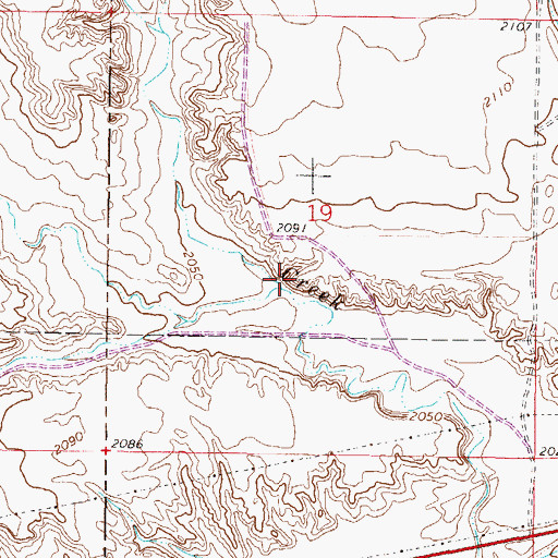 Topographic Map of East Fork Flynn Creek, MT