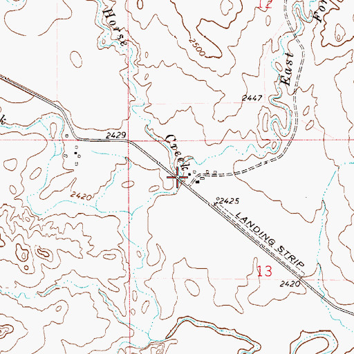 Topographic Map of East Fork Horse Creek, MT