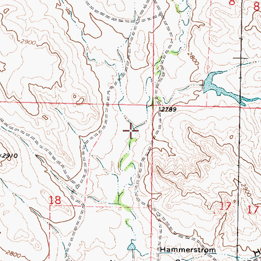Topographic Map of East Fork Horse Creek, MT
