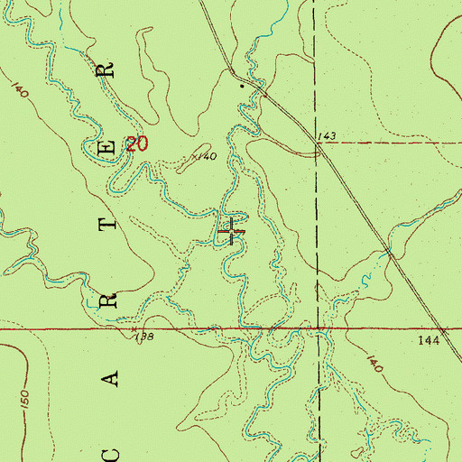 Topographic Map of Haley Creek, AR
