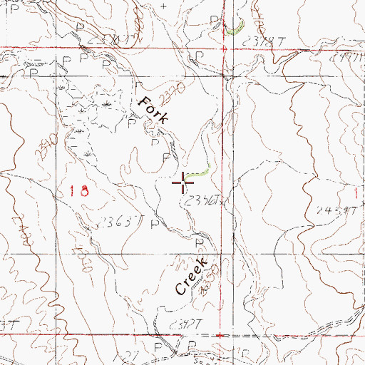 Topographic Map of East Fork Wolf Creek, MT