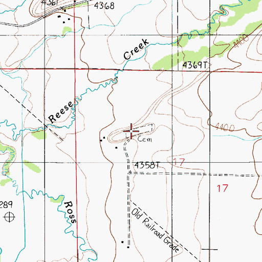 Topographic Map of East Gallatin Cemetery, MT