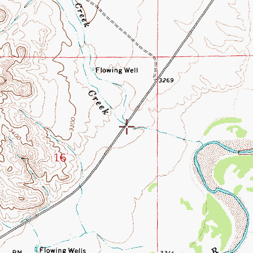 Topographic Map of East Pinto Creek, MT