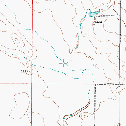 Topographic Map of East Powder Coulee, MT