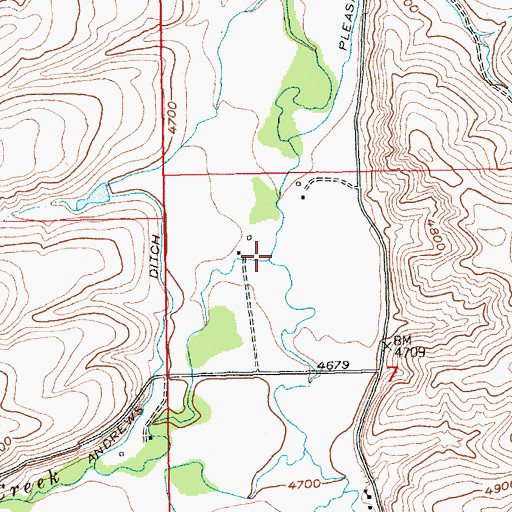 Topographic Map of East Red Lodge Creek, MT