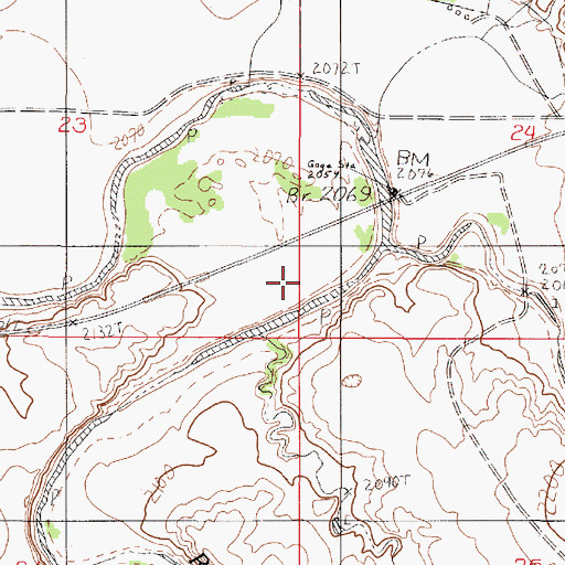 Topographic Map of East Redwater Creek, MT