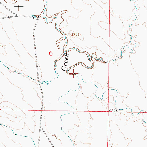 Topographic Map of East Uall Creek, MT