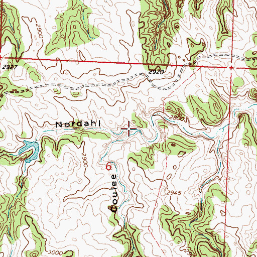 Topographic Map of Eaton Coulee, MT