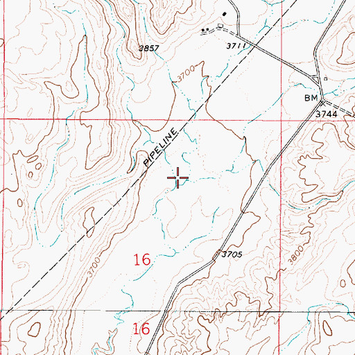 Topographic Map of Eclipse Creek, MT