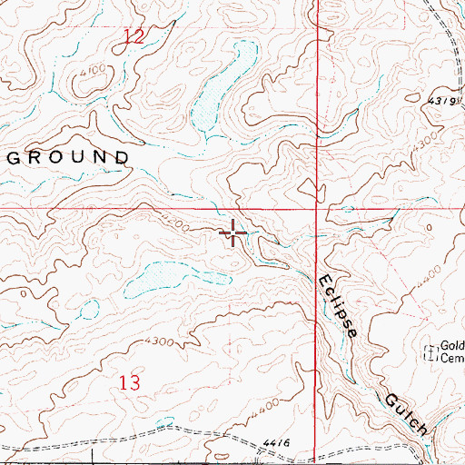 Topographic Map of Eclipse Gulch, MT