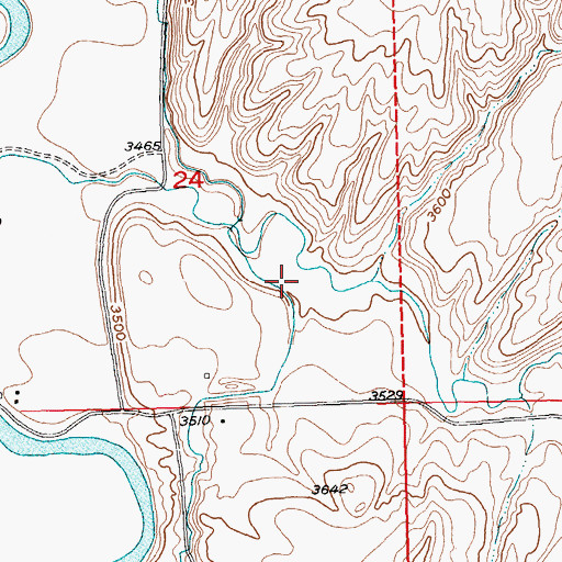 Topographic Map of Edgar Canal, MT