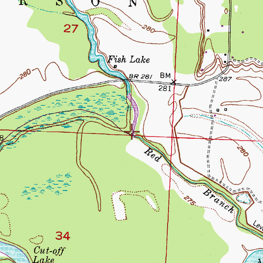 Topographic Map of Haney Creek, AR
