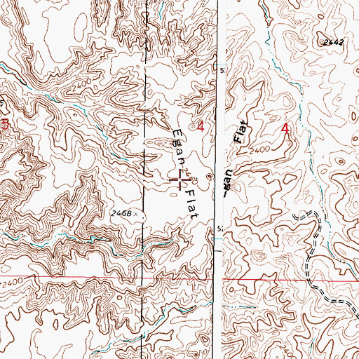 Topographic Map of Egan Flat, MT
